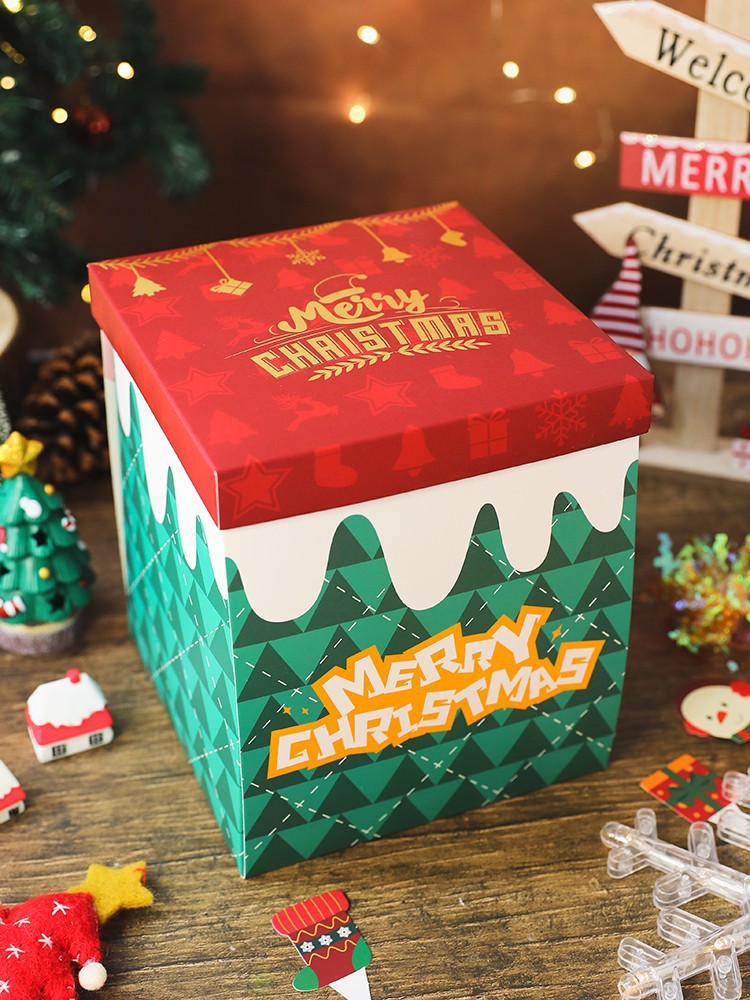 圣诞惊喜礼物盒 圣诞蛋糕盒包装盒