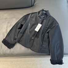 Z跨境欧美风2025新款时尚气质女装批发反绒皮效果双面夹克6318257