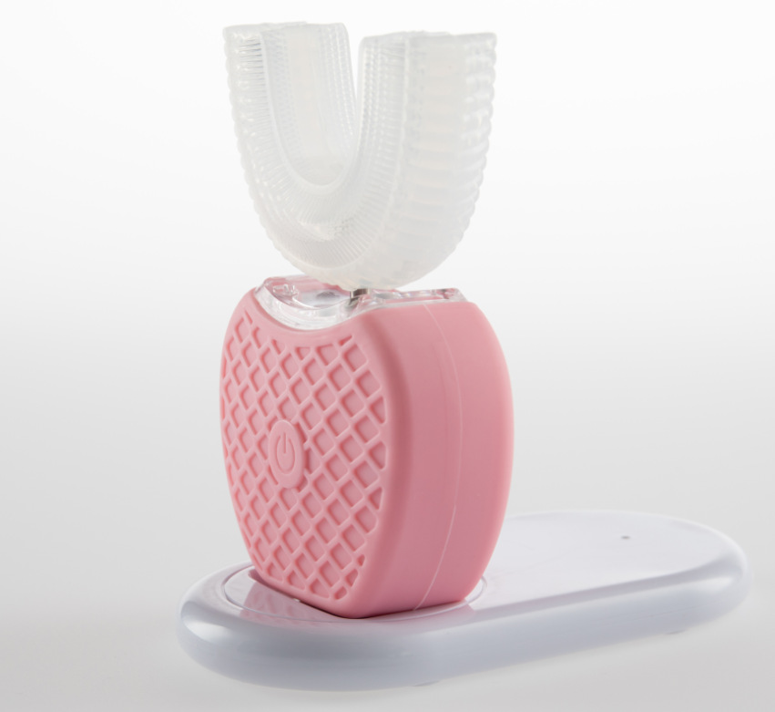 Cepillo de dientes eléctrico en forma de U, cepillo de dientes inteligente 360 °   Limpiador dental ultrasónico, cepillo de dientes eléctrico recargable por USB para personas con poca paciencia