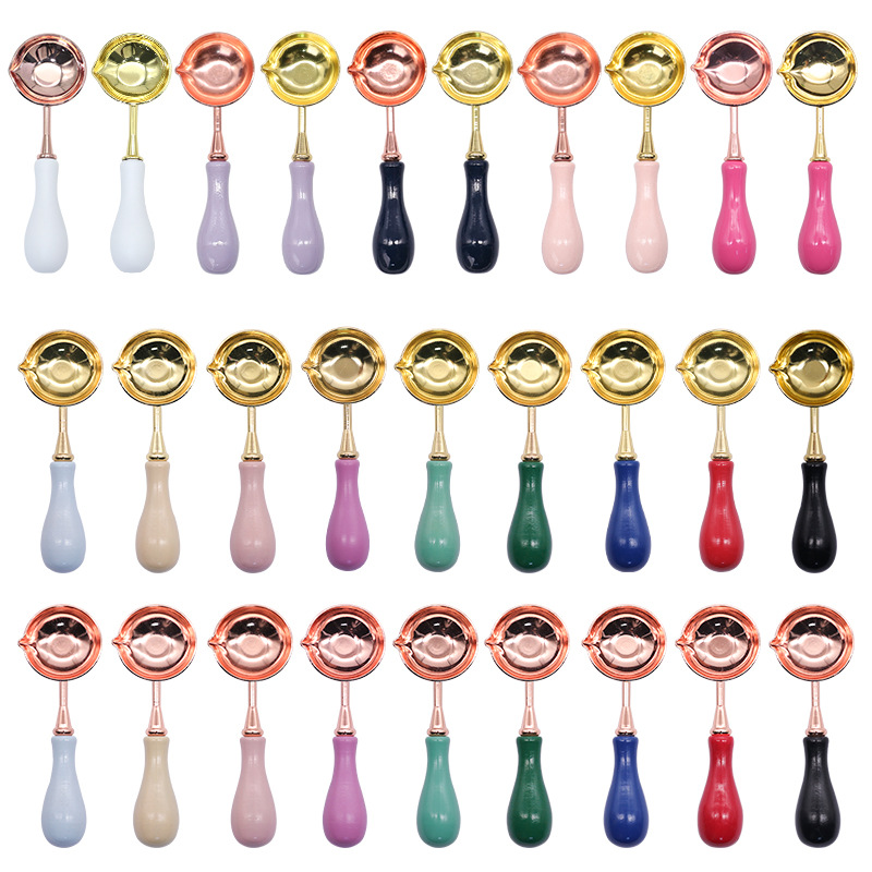 Fuego pintura cuchara vintage macaron 9 color fuego pintura sello sellado cera herramienta accesorios sobre mano cuenta sellado cera uso