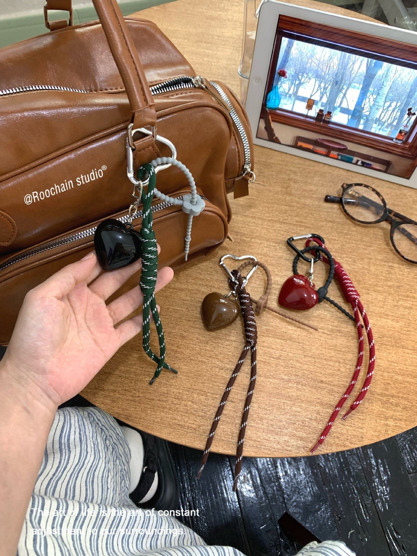 Daily Occasion 1 Piece Nylon Heart Shape Bag Charms