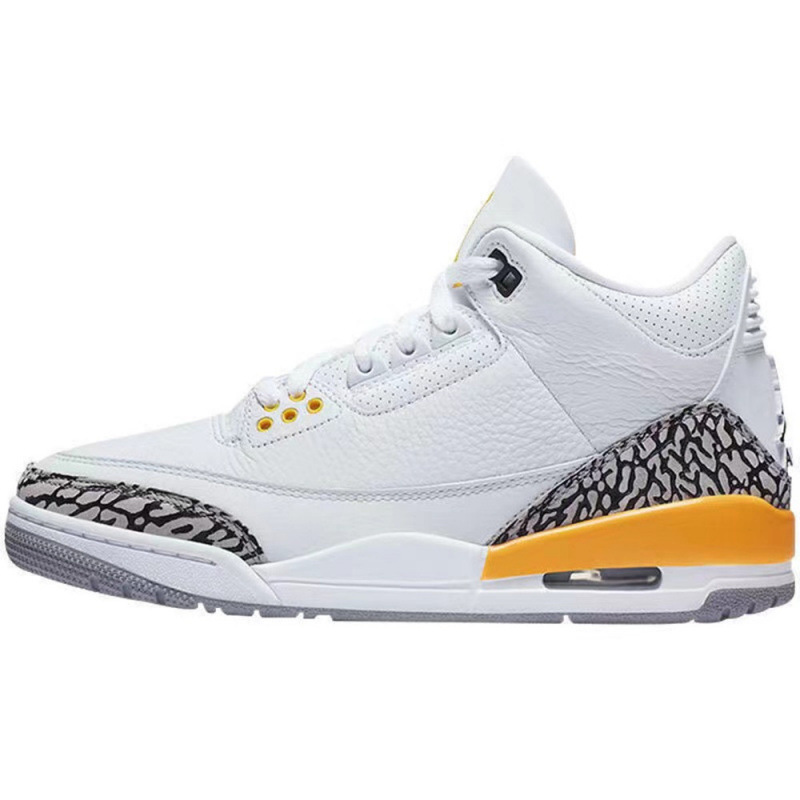 Zapatillas deportivas Jordan AJ3 estilo “cemento blanco”, antideslizantes