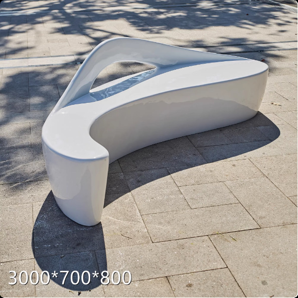 FRP banco banco asiento centro comercial asiento cuadrado asiento de ocio al aire libre parque creativo ocio práctico