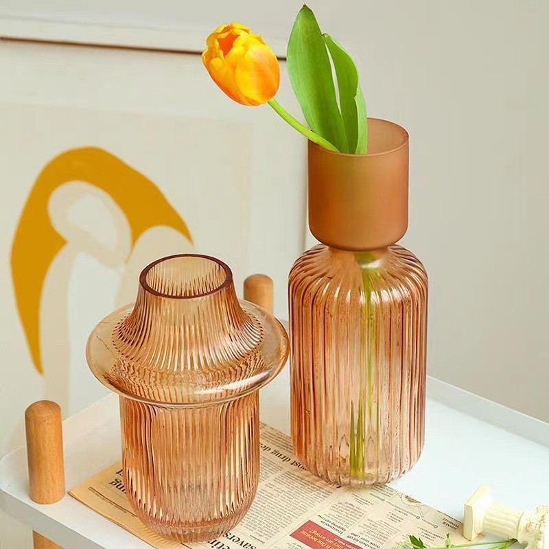 Nordic lujo ligero molandi vidrio esmerilado floral floral sala de estar de oficina decorativa artesanía