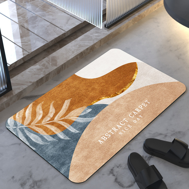 Alfombra absorbente de barro de diatomeas alfombra de piso de baño suave diatomita antideslizante alfombra de piso de baño alfombra de piso de cocina secado rápido