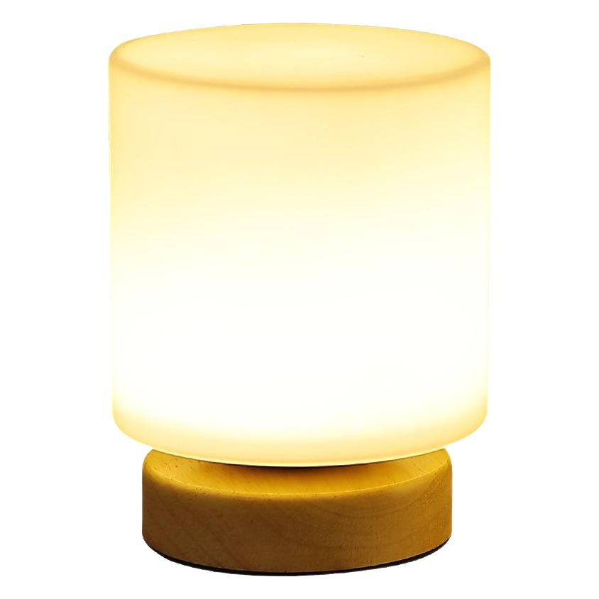 Decoración de madera maciza nórdica lámpara de mesa usb dormitorio lámpara de cabecera estudio casa de familia led luz de noche luz de ambiente creativa wabi-ji