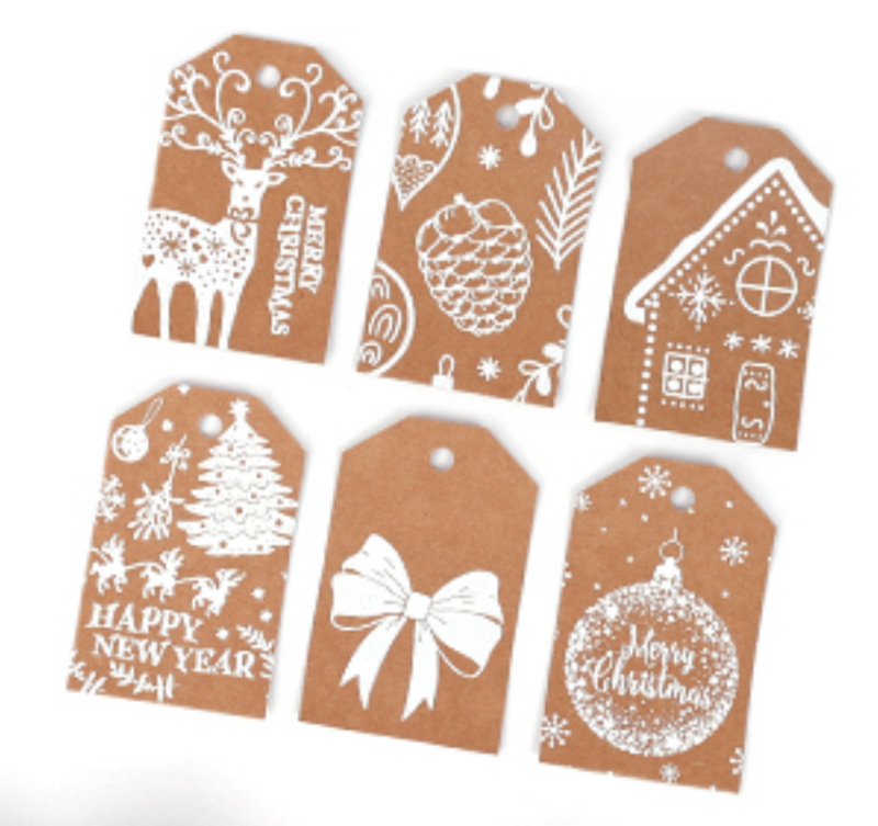 Explosiones transfronterizas de papel de embalaje de regalos de Navidad blanco 3m 10m papel de regalo de gran tamaño enrollado papel de papel retro kraft