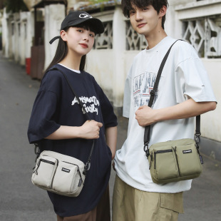2025 Men's and Women's Crossbody Bag Trendy Cool Small Satchel Fashion Trendy Canvas Bag Japanese Style Shoulder Crossbody Bag Korean Style Shoulder Bag
