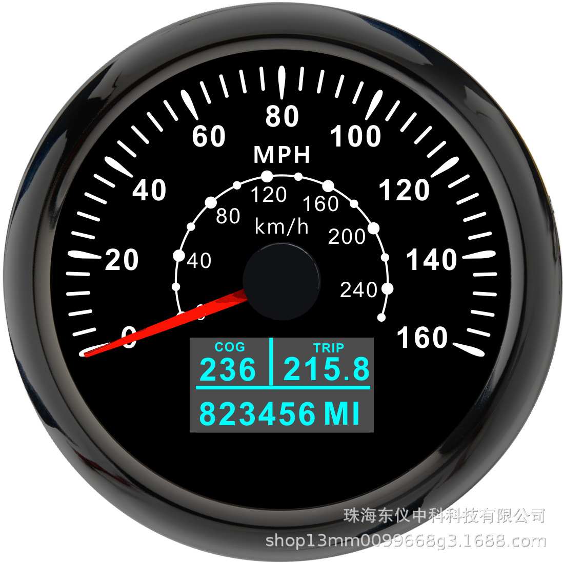 Cross-Border Hot-Selling Car Gps Meter 85mm Gps Speedometer Dual Unit Series 12V24V