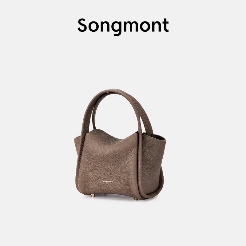 Songmont山下有松元宝包设计师款头层牛皮手提mini系列菜篮子包秋|undefined