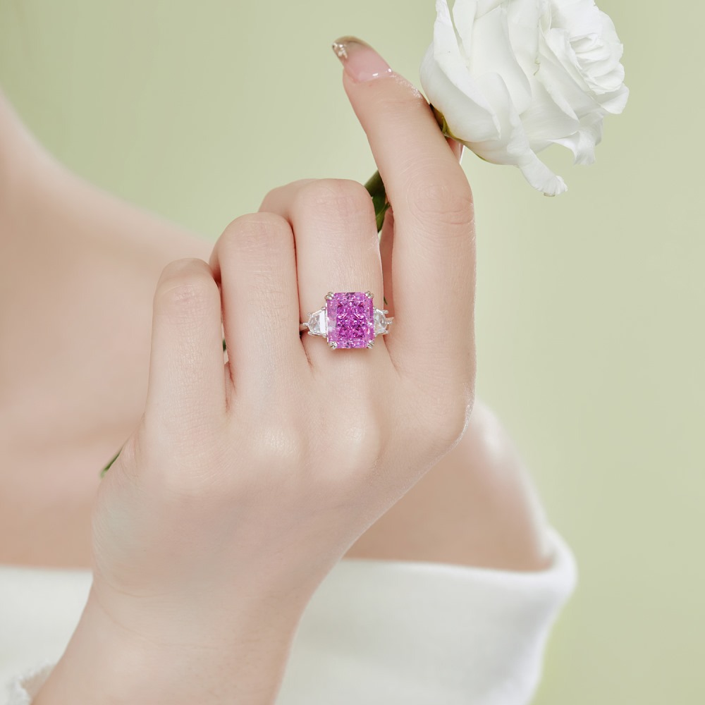 12g Weight Zircon Inlay Material Rings Classification 5, 9 Ring Size 1 Piece Quantity Holiday, Daily Occasion 925 Sterling Silver Material Geometric, Heart Shape Pattern Women's Gender Plating Design Elegant, Lady Style 925 Sterling Silver Zircon Geometric Heart Shape Rings 39