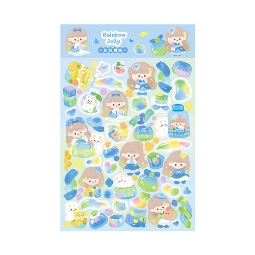 MOMO Jiang Guka Sticker Laser Shooter Account Sticker Girl Waterproof Sticker Sticker DIY Cute Cartoon Sticker