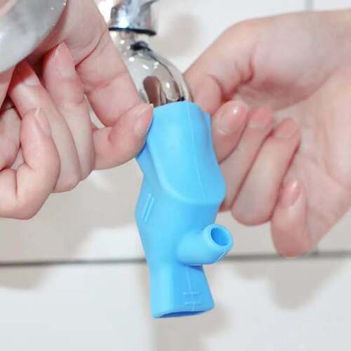 Silicone faucet extender connector water guide splash-proof water diverter baby and children wash faucet extender