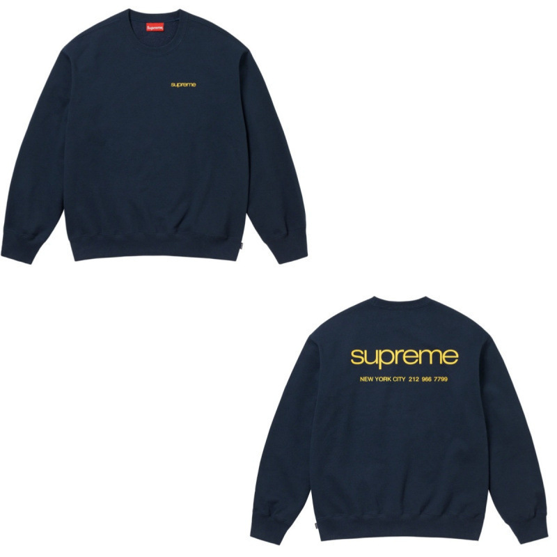 E557SUPREME NYC Crewneck 宝蓝