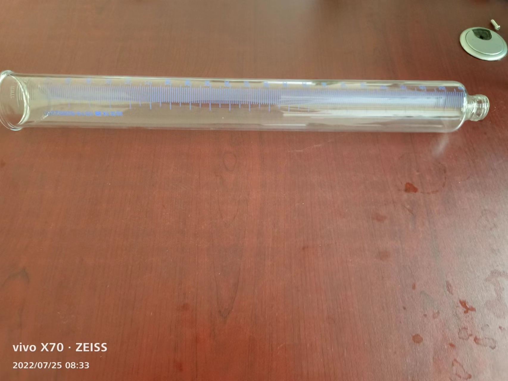 专利号: ZL 2022 3 0727732.6  450mm玻璃量管刻度量筒螺纹口循环