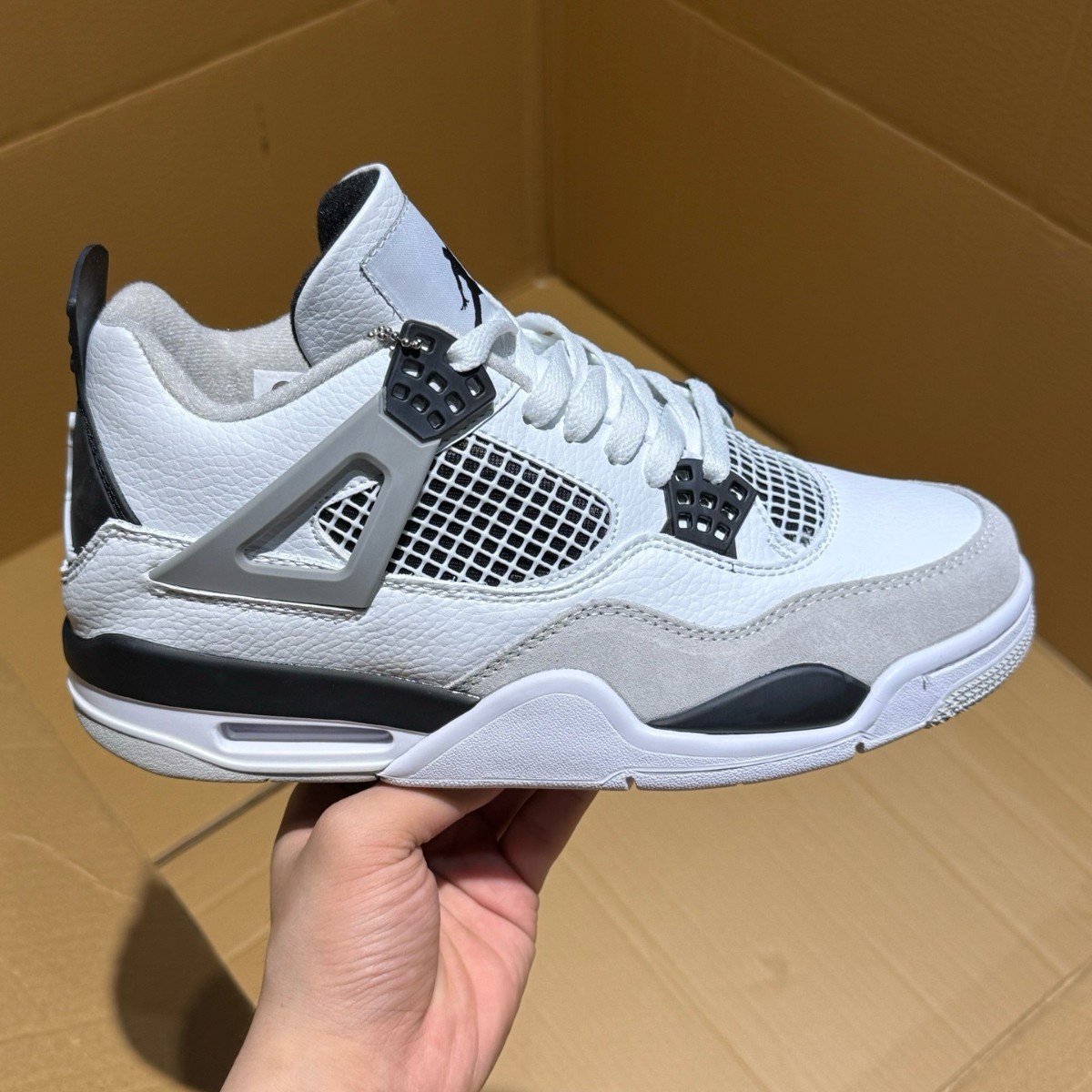 Exclusive for foreign trade: Air Jordan 4 SE White Oreo AJ4 mid-top casual men's and women's sports basketball shoes