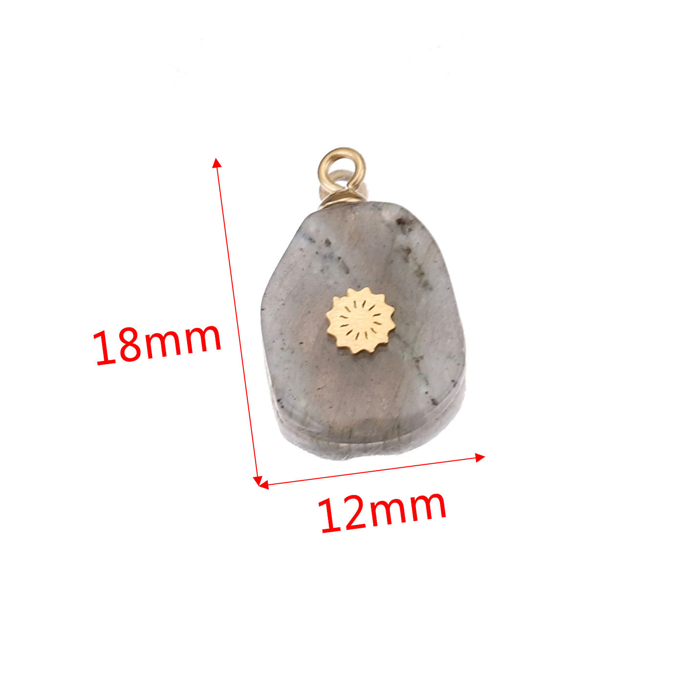 Europa y América Piedra Natural Rosa cristal turquesa Acero inoxidable titanio acero cuadrado pequeño colgante DIY joyería collar Accesorios