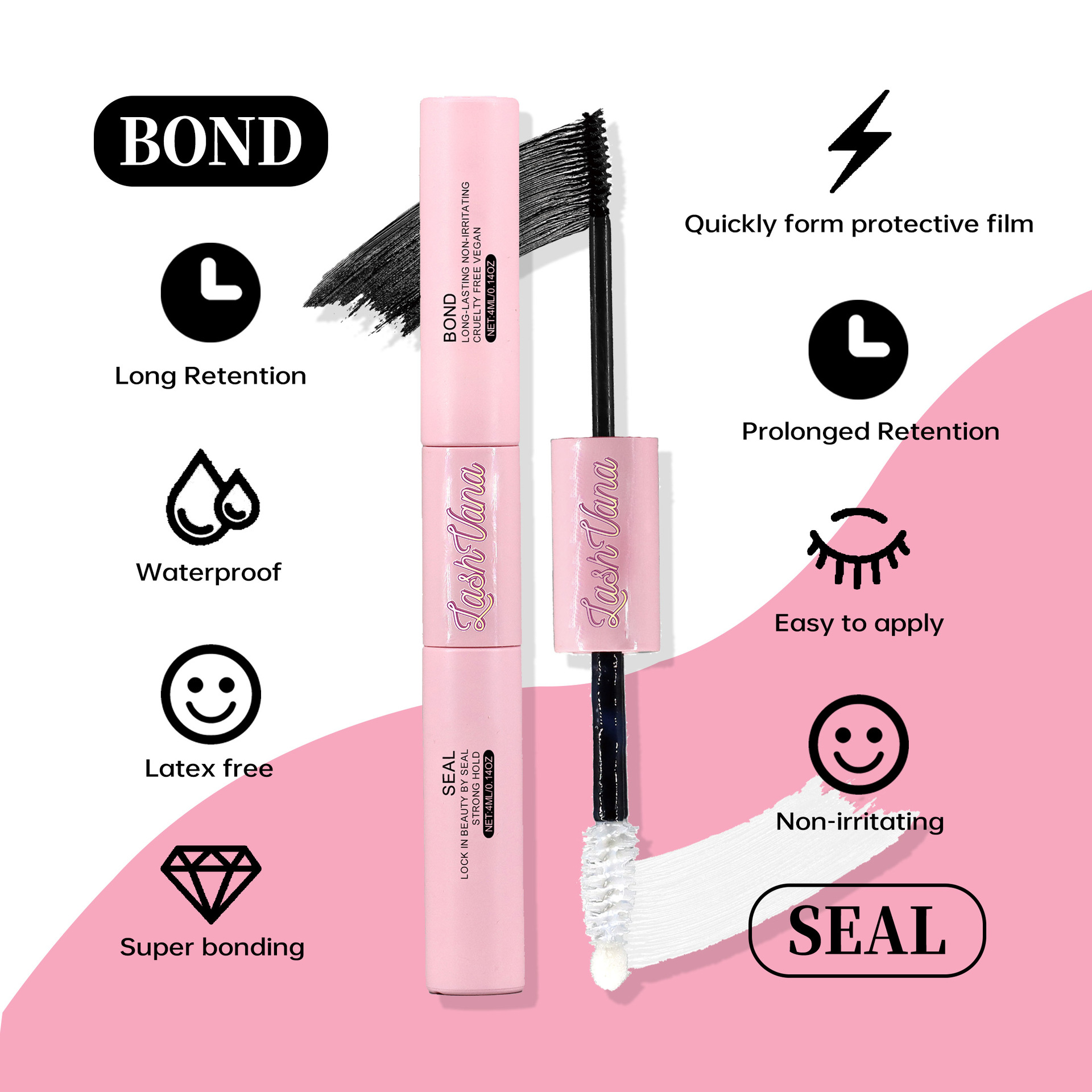 Conjunto de pestañas postizas de pestañas autoinjertadas de bricolaje europeo y americano, un solo grupo de tallos negros, cabello fundido en caliente, pestañas postizas Qingdao al por mayor