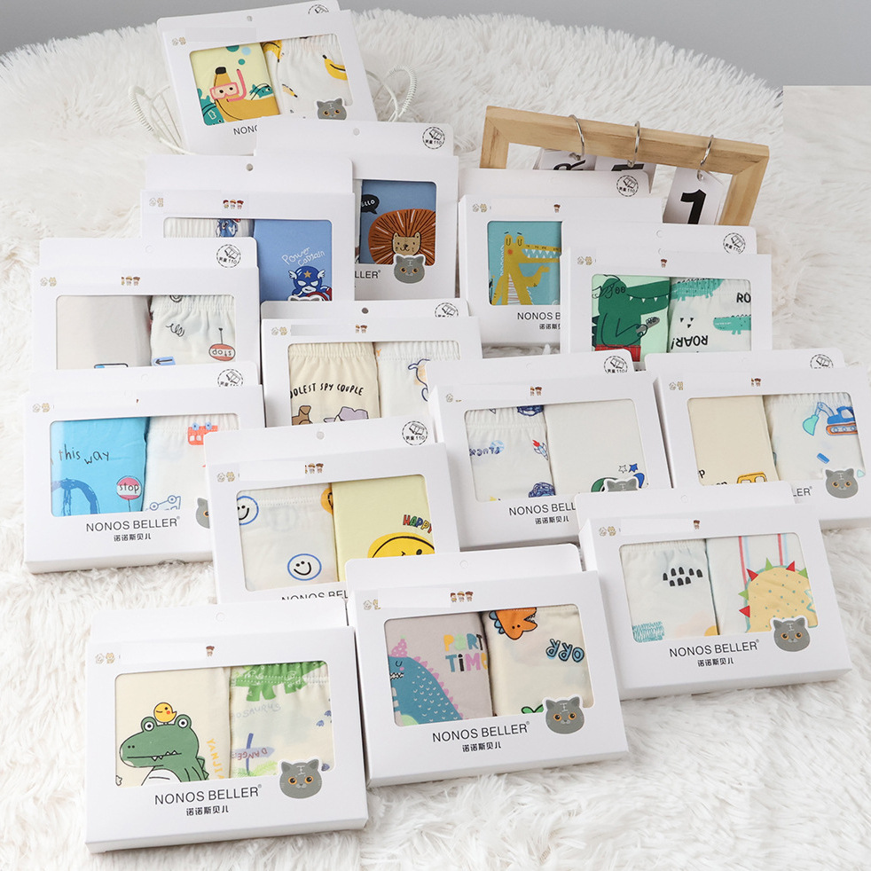 Children's Underwear That Doesn'T Pinch the Buttocks, Class a Cotton, Baby, Toddler, Medium and Large Children, Boys' Boxer Briefs, Ages 7-12-15