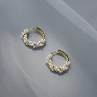 S925 серебряная игла Корейская версия жемчужных ушных гвоздей нишу ретро легкий и роскошный дизайн высокого уровня