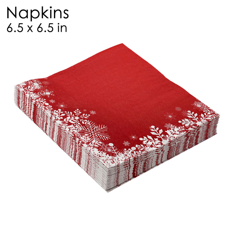JW spot Christmas red Snowflake paper towel Christmas decoration supplies Ice and Snow Festival party printing napkin JW spot Christmas red Snowflake paper towel Christmas decoration supplies Ice and Snow Festival party printing napkin
