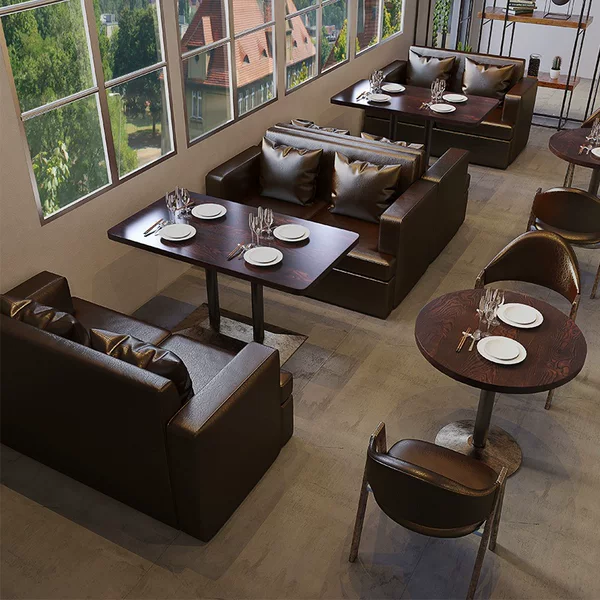 Cafe table and chair set, themed western restaurant, bar, lounge table and chairs, burger and beverage shop, milk tea shop, booth seating, sofa