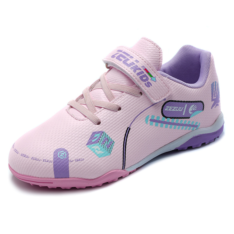 Nuevos zapatos de fútbol velcro, niños y niñas, niños y niñas, zapatos de fútbol de césped artificial, zapatos de entrenamiento de competición