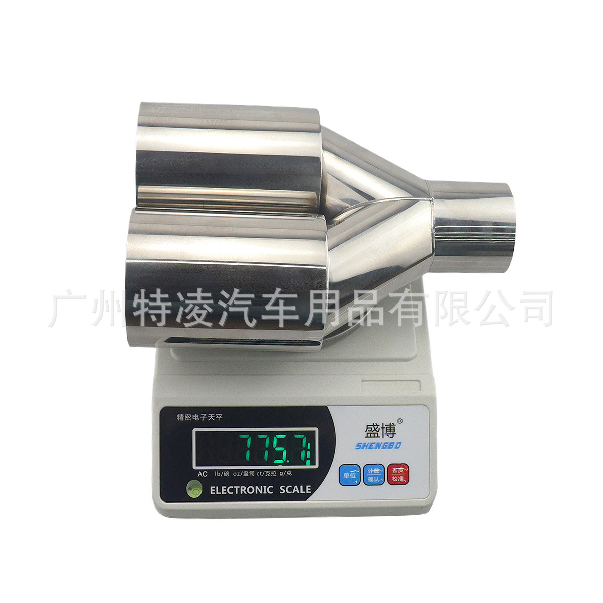 Car Modified Exhaust Pipe Tailpipe with Dual Outlets, Single-Layer Stainless Steel Tailpipe, One-To-Two Car Modification Dual Outlet Tailpipe