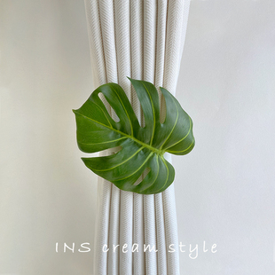 Fixed Storage Buckle Strap Monstera Curtain Embellishment Buckle Decorative Gauze Curtain Clip Rope Binding Strap White
