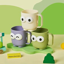 新款大眼仔漱口杯创意家用儿童牙刷可爱学生宿舍塑料牙缸洗漱情侣