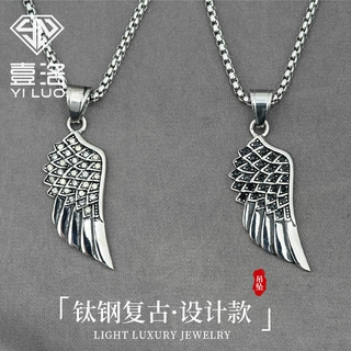 欧美外贸饰品跨境亚马逊流行项饰镶钻翅膀吊坠抖音直播款毛衣链