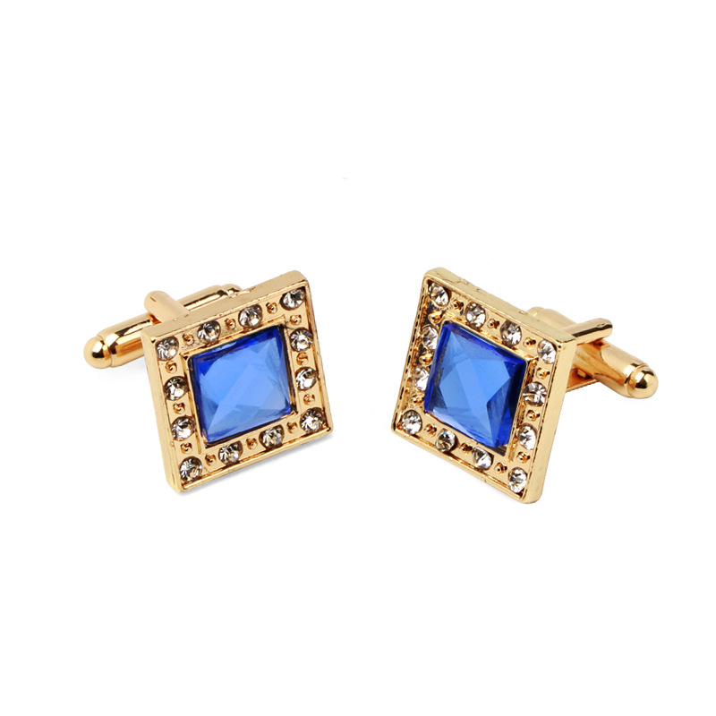 nuovi gemelli rotondi in cristallo di diamante gemelli alla moda per camicia in zircone francese_voghion.com