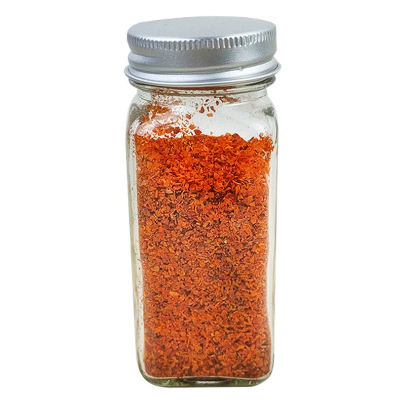 Бутылка для приправ стеклянная, банка для приправ для барбекю, кухонная банка, для перца в порошке, 120 мл, квадратная бутылка с отверстием для разбрызгивания порошка