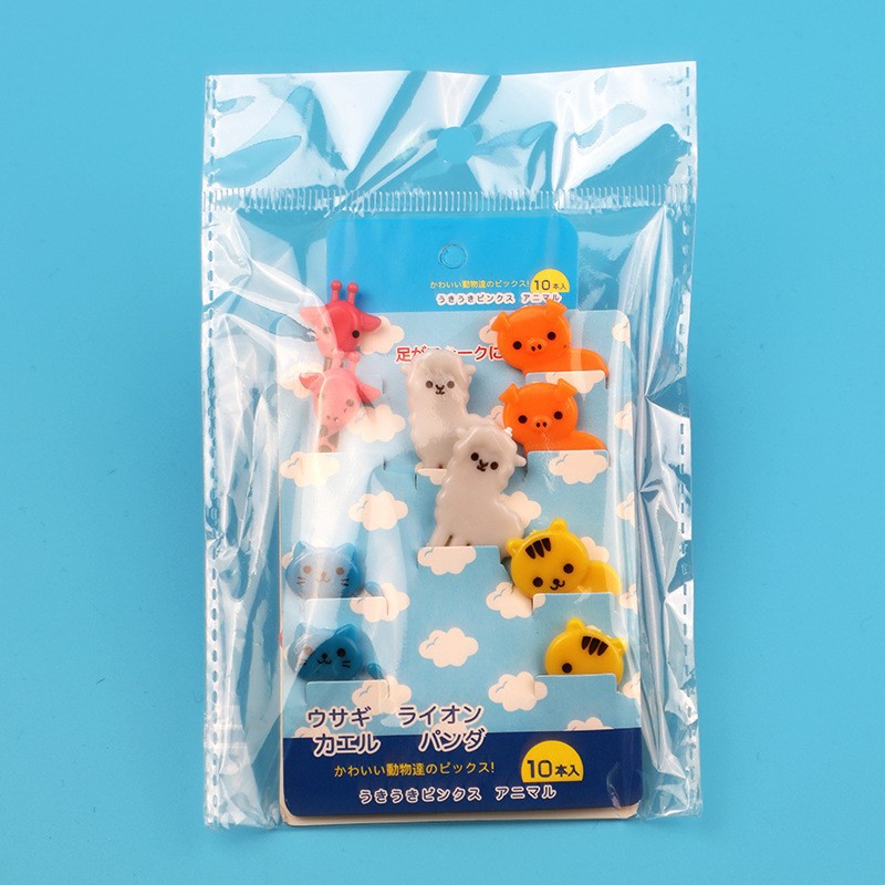 Cartoon japonés encantador tenedor de fruta transfronterizo venta caliente stick de fruta creativa decoración mini tenedor de fruta al por mayor