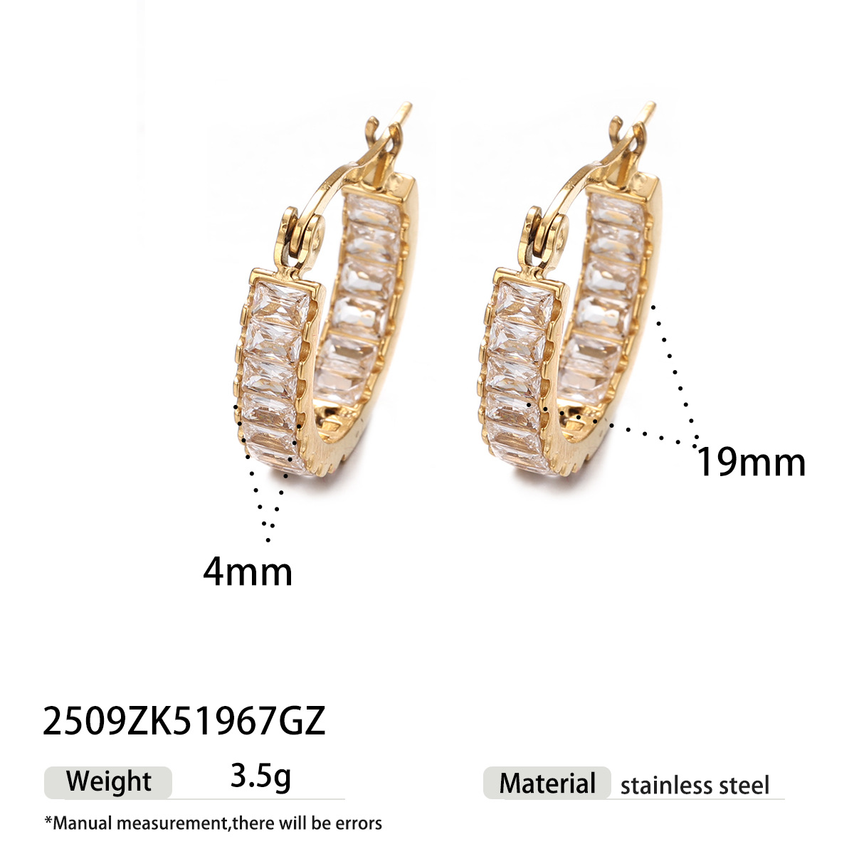 Tina Europa y los Estados Unidos acero inoxidable transfronterizo chapado en oro 18k moda inswind personalidad pendientes temperamento joyas al por mayor mujeres