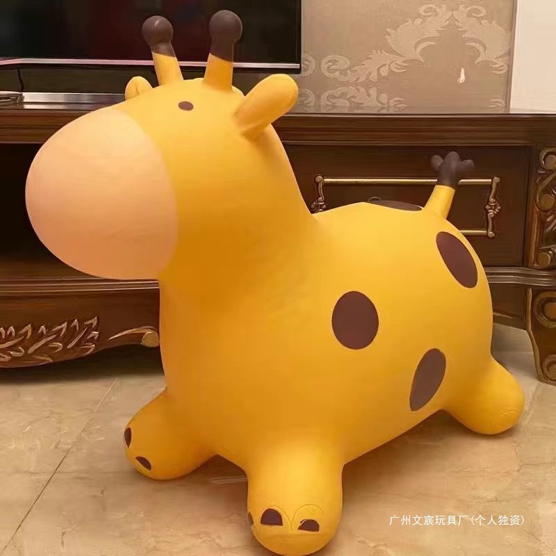 Inflatable Toy Horse for Children, Suitable for Babies to Ride and Adults to Sit On, Made of Rubber, Zhao Zhi Zheng Qi, Interchangeable