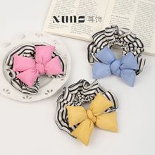 韩国大东门新款立体蝴蝶结充棉条纹大肠发圈俏皮可爱发饰弹力发绳