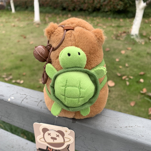 Official Snot Bear Capybara Plush Doll, Mieleid Hairpin Keychain Toy, Schoolbag Ornament, Female