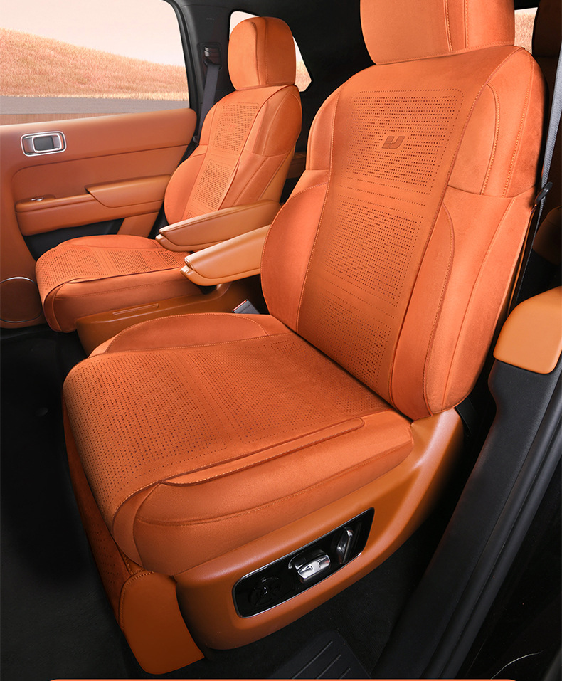 Dedicated Li Auto L9 (3D Upgraded) Suede Saddle Pad Breathable Car Seat Cushion