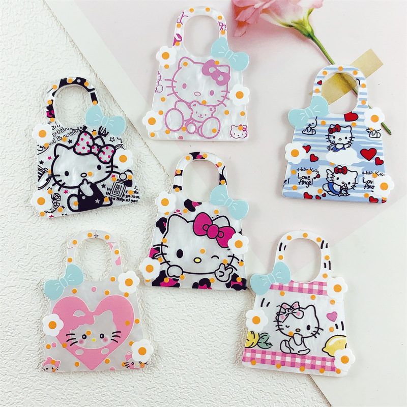 亚克力双面印花卡通彩色kt猫包包吊坠 DIY饰品挂件配件材料|undefined