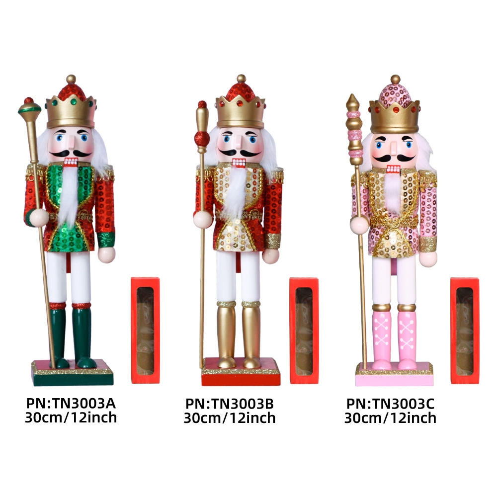 Cascanueces europeo rey marionetas decoración navideña artesanía adornos spot transfronterizo Amazon