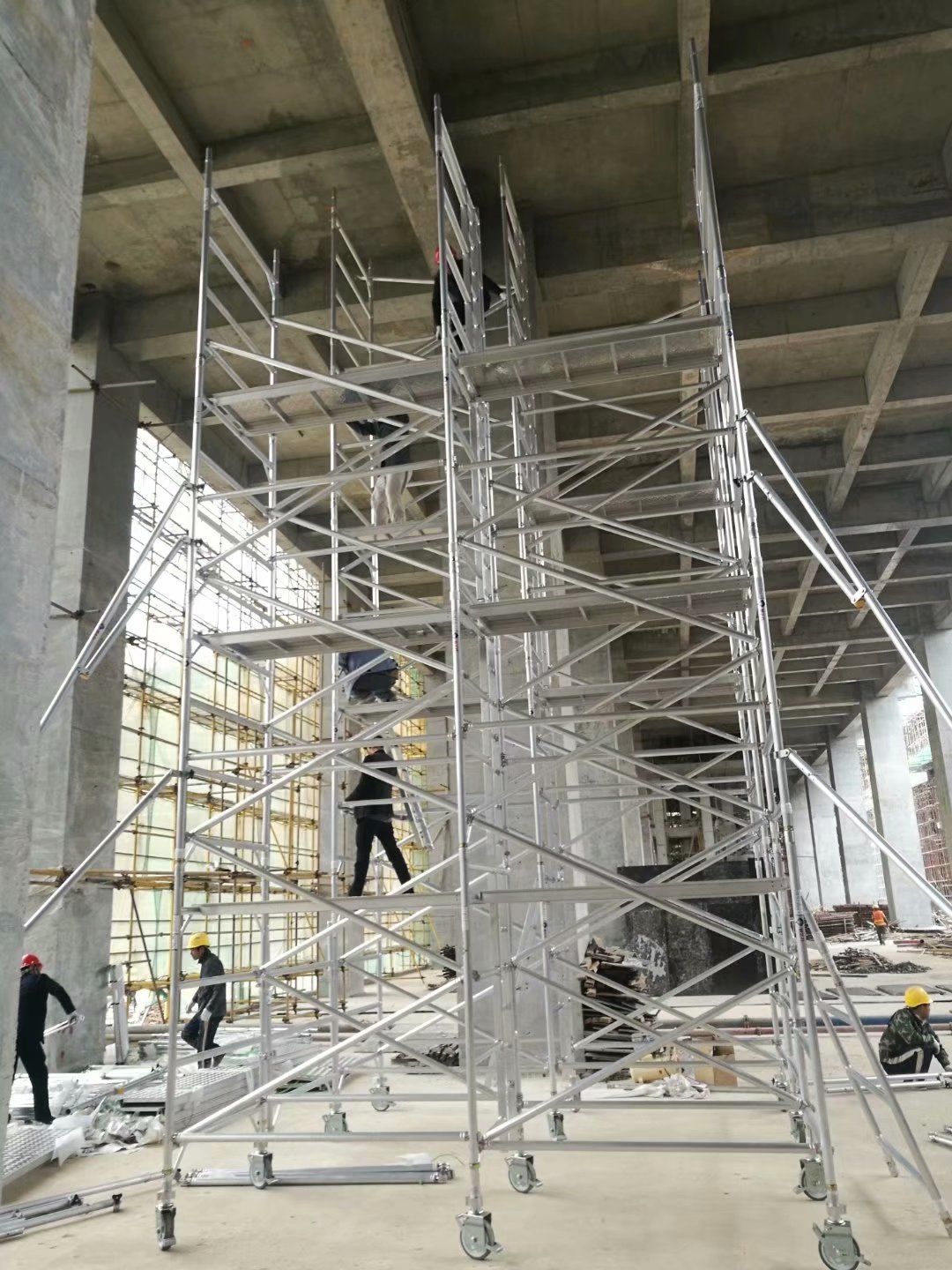 外贸检修平台铝合金脚手架的优点创意款一件起订亚马逊速卖通脚手