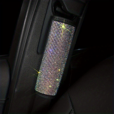Car Seatbelt Cover with Seat belt shoulder pad - ab-colored-diamond-1-pack