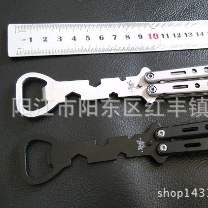 美国蝴蝶刀 甩刀练习工具 厂家批发蝴蝶小刀开瓶器不开刃甩刀