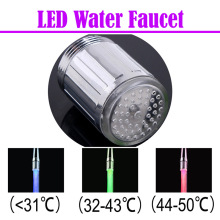 led水龙头 防溅厨房水龙头套嘴 温控三色延伸器 七彩浴室水龙头A6