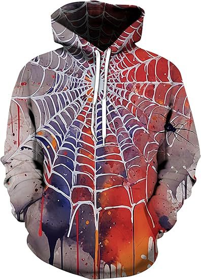 Primavera y otoño de los hombres, hombros anchos, mangas largas, cordón, bolsillo, suéter con capucha, 2024, venta caliente, color de contraste, impresión digital 3D