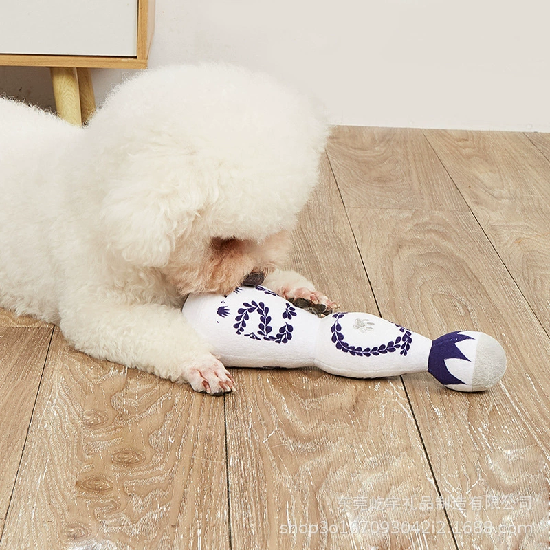 Новые спотовые домашние животные озвучивают плюшевые красочные эмалевые винные бутылки в форме собак, кошек, домашних животных, плюшевые голосовые игрушки