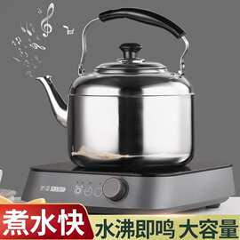 特厚不锈钢鸣笛大容量烧水壶鸣笛家用水壶煤气灶电磁炉通用做水壶