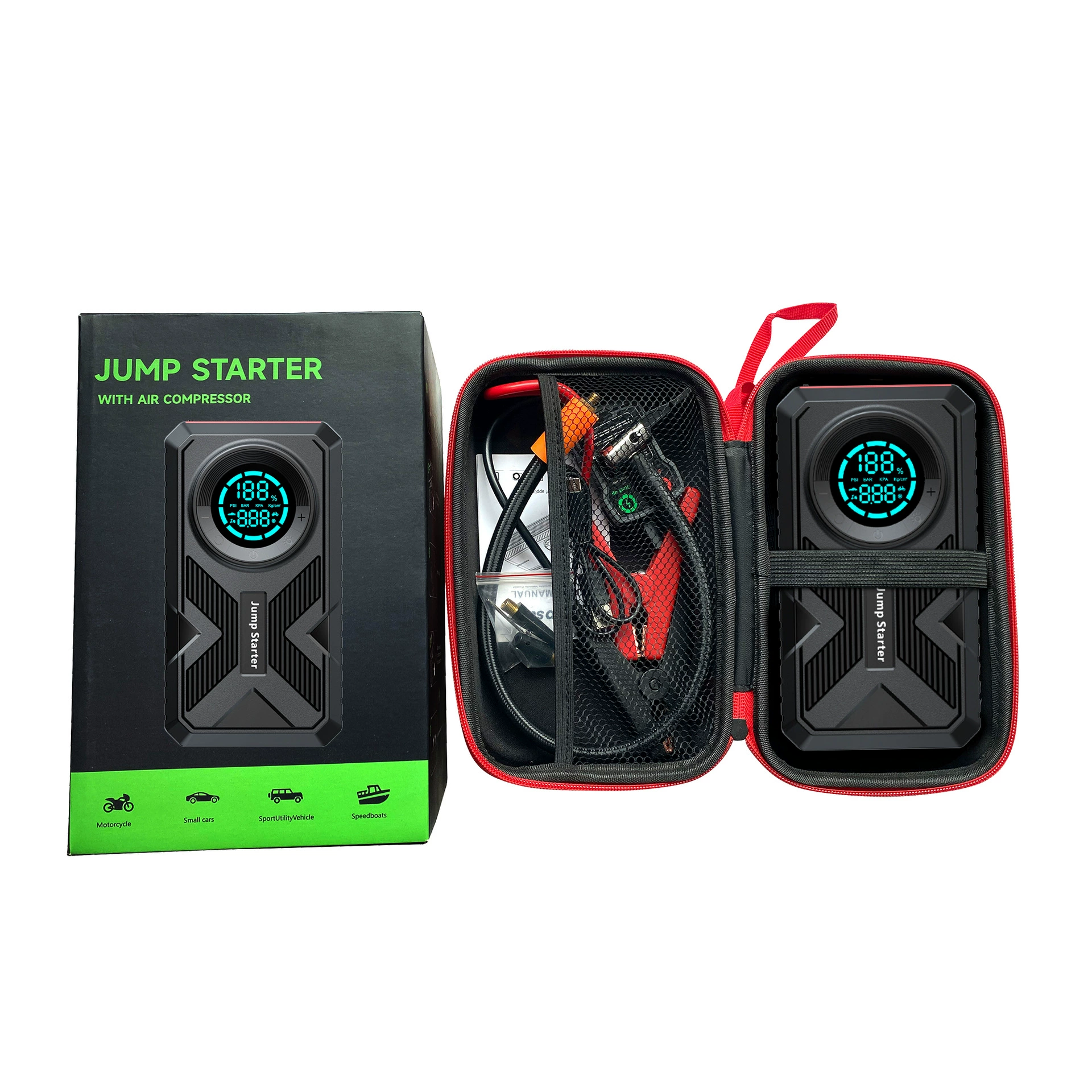 Capacious universal air pump, power supply, high power