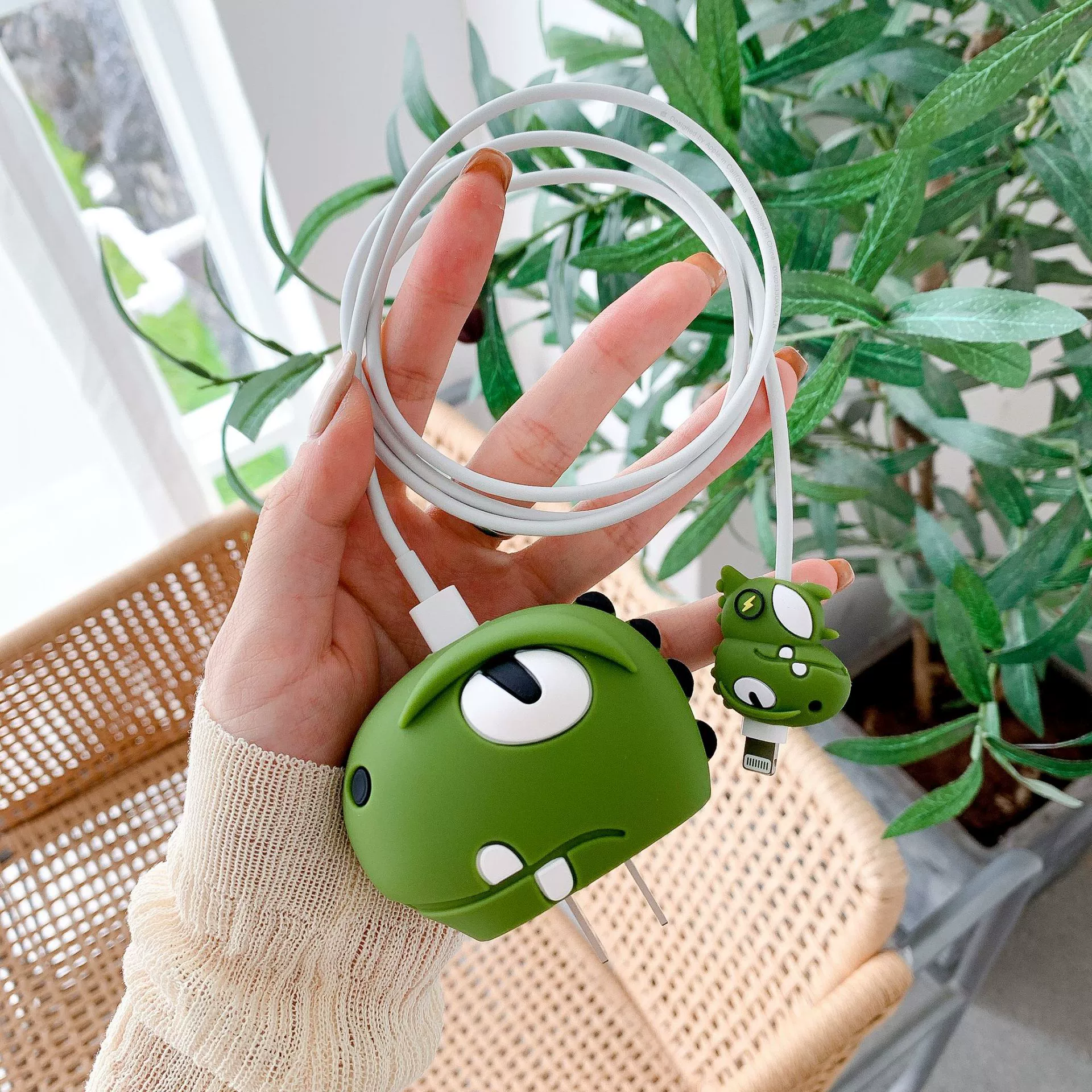 Apple, cartoon charger, protective case, 20W